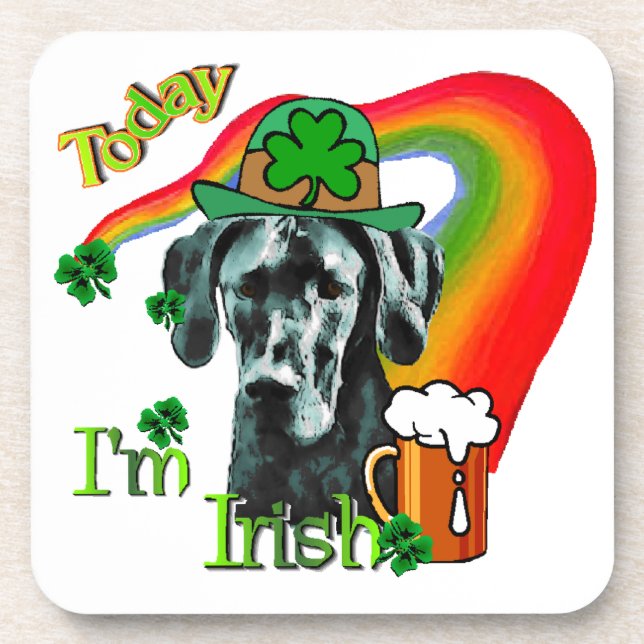 Posavasos Día del Gran Dane St Patricks (Frente)
