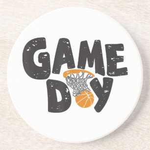 Posavasos Día del Juego Baloncesto Divertido Jóvenes Hombres