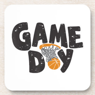 Posavasos Día del Juego Baloncesto Divertido Jóvenes Hombres
