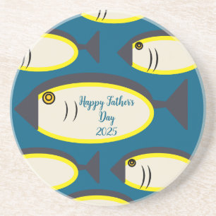 Posavasos Día del Padre de Animales Marinos del Atún Azul de