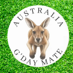 Posavasos Día G Canguro Fiesta de Fauna con Tema Australia