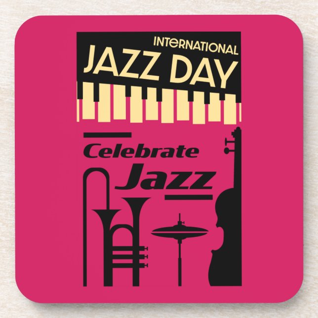 Posavasos Día Internacional del Jazz 30 de abril (Frente)