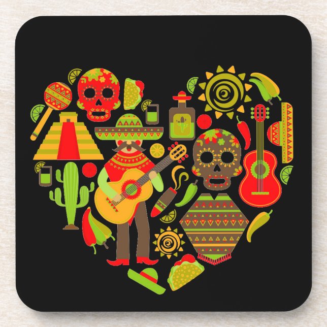 Posavasos Día Mexicano de los Muertos México (Frente)
