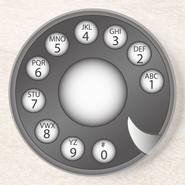 Posavasos Dial rotatorio del teléfono (Frente)