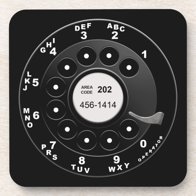 Posavasos Dial rotatorio del teléfono (Frente)