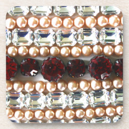 Posavasos Diamantes de imitación y perlas - joyas antiguas