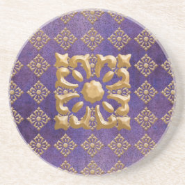 Posavasos Diamantes morados y dorados