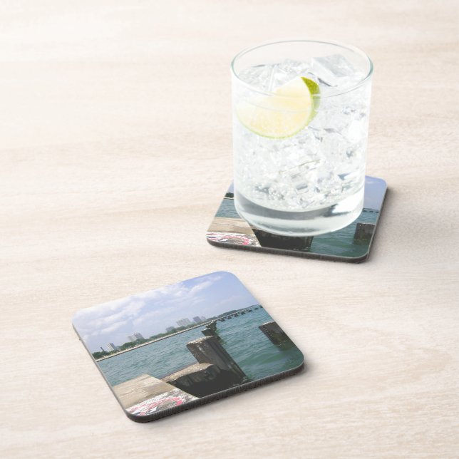 Posavasos Días perezosos en el muelle (Lado Derecho)