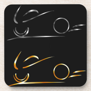 Posavasos Dibujo abstracto de la moto