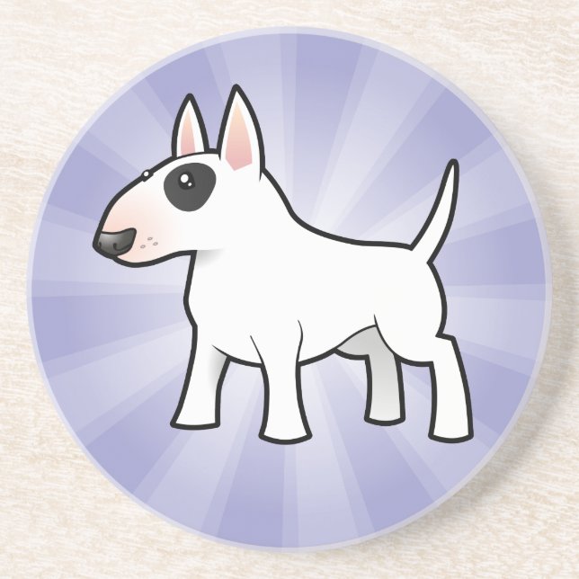 Posavasos Dibujo animado bull terrier (Frente)