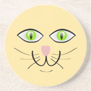 Posavasos Dibujo Animado Cara Divertida Gato-29034
