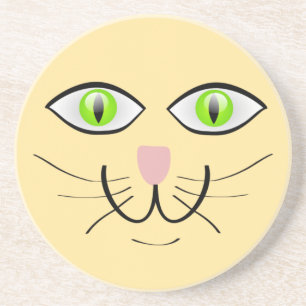 Posavasos Dibujo Animado Cara Divertida Gato-29034