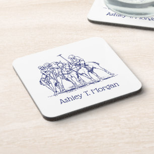 Posavasos Dibujo De Coincidencia De Polo Estilizado De Vinta