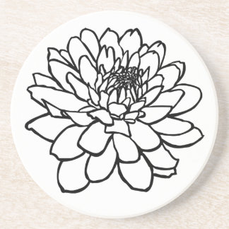 Posavasos Dibujo de crisantemo