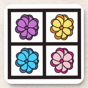 Posavasos Dibujo de flor de bonito