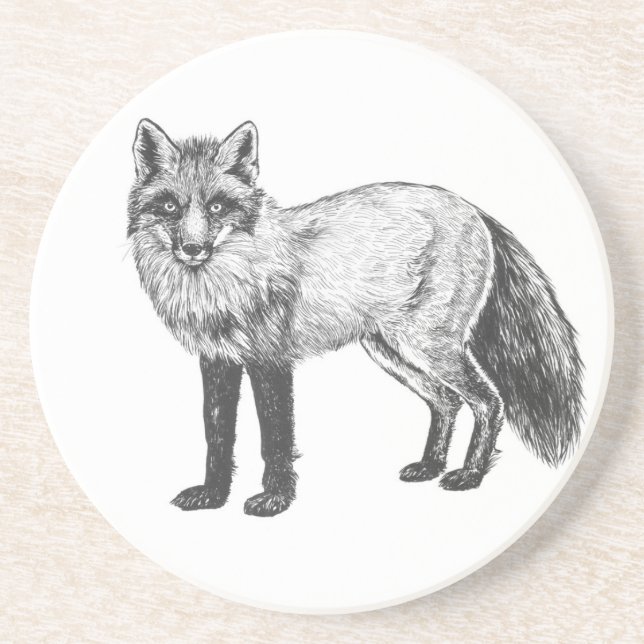 Posavasos Dibujo de Fox (Frente)