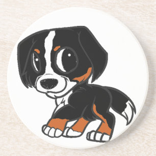 Posavasos dibujo de perro de montaña bernés oxidado