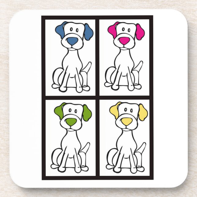 Posavasos Dibujo de perro lindo - Labrador (Frente)