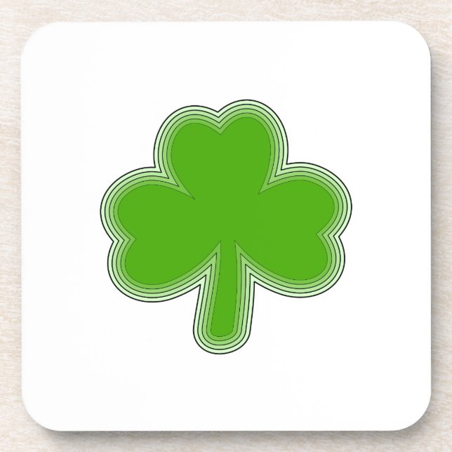 Posavasos Dibujo de Shamrock de San Patricio (Frente)