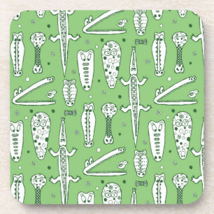 Posavasos Dibujo del patrón cocodrilo