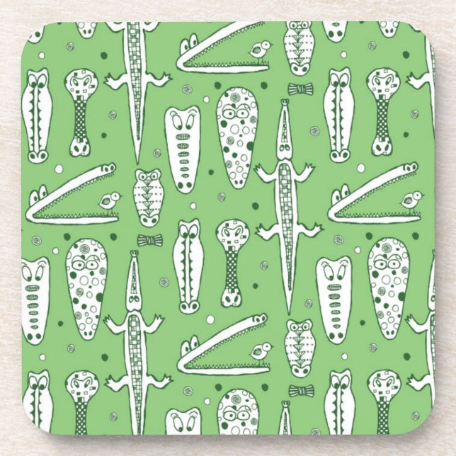 Posavasos Dibujo del patrón cocodrilo (Frente)