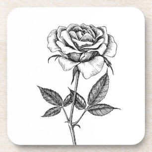 Posavasos dibujo Rosa