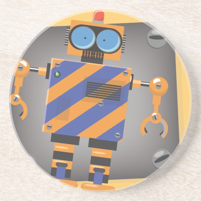 Posavasos Dibujos animados de robot mecánico (Frente)