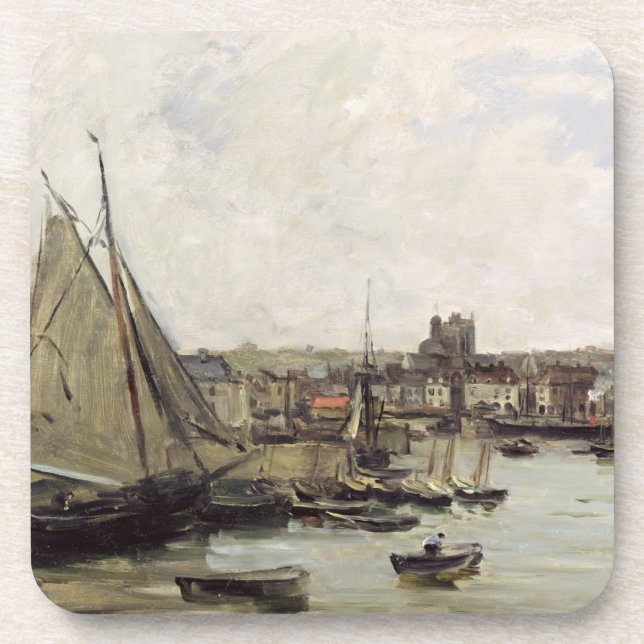 Posavasos Dieppe, 1875 (aceite en el panel) (Frente)