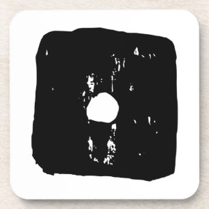 Posavasos Dígitos en blanco y negro #1