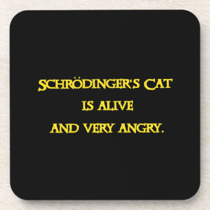 Posavasos Dilema Cuántico Divertido - El Gato de Schrödinger