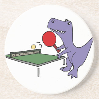 Posavasos Dinosaurio divertido de T-Rex que juega a