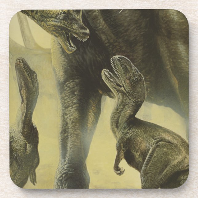 Posavasos Dinosaurios antiguos, Torvosaurus y Brachiosaurus (Frente)