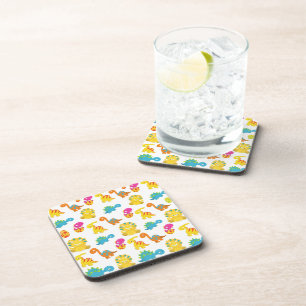 Posavasos Dinosaurios Cutos, Patrón De Dinosaurios, Dino Beb