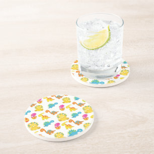 Posavasos Dinosaurios Cutos, Patrón De Dinosaurios, Dino Beb