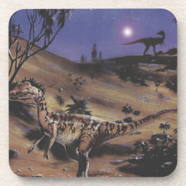 Posavasos Dinosaurios Vintage, Dilophosaurus en una noche es