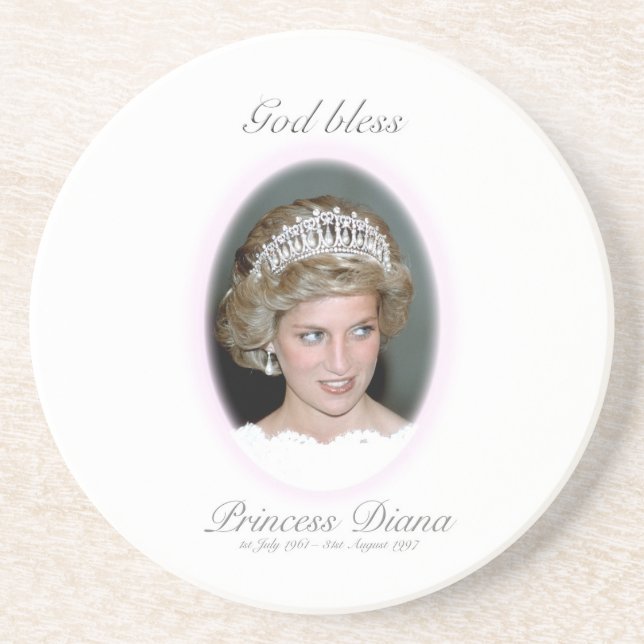Posavasos Dios bendiga a la princesa Diana (Frente)
