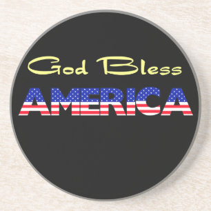 Posavasos Dios Patriótico bendiga a Estados Unidos