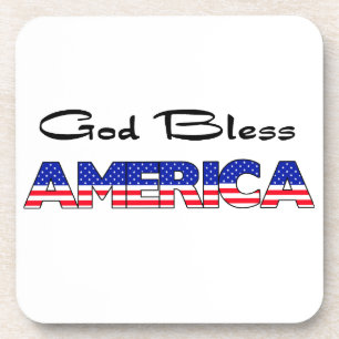Posavasos Dios Patriótico bendiga a Estados Unidos