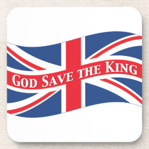 Posavasos Dios salve al rey con Union Jack