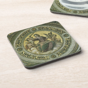 Posavasos Diosa romana Justicia con ángeles de Raphael