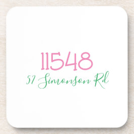 Posavasos Dirección de Calle con Código Postal Personalizado