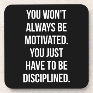 Posavasos Disciplina vs Motivación - Trabajo Inspirador