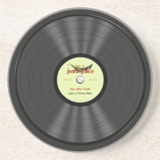 Posavasos Disco de vinilo divertido del jazz
