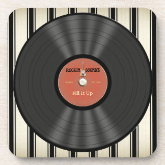 Posavasos Disco de vinilo personalizado de la roca del