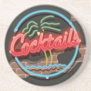 Posavasos Discoteca de cócteles neón