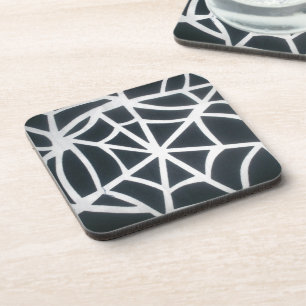 Posavasos Diseñador de Velocidad Web Gótica Negra y Blanca e