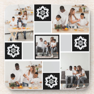 Posavasos Diseñar su propio Collage de fotos Floral 5