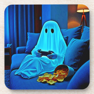 Posavasos Diseñar un fantasma, una noche acogedora
