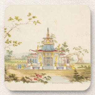 Posavasos Diseñe para un templo chino, c.1810 (pluma y tinta