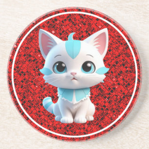 Posavasos Diseño 3D 3D de Personalizado Cute Kitten-38063